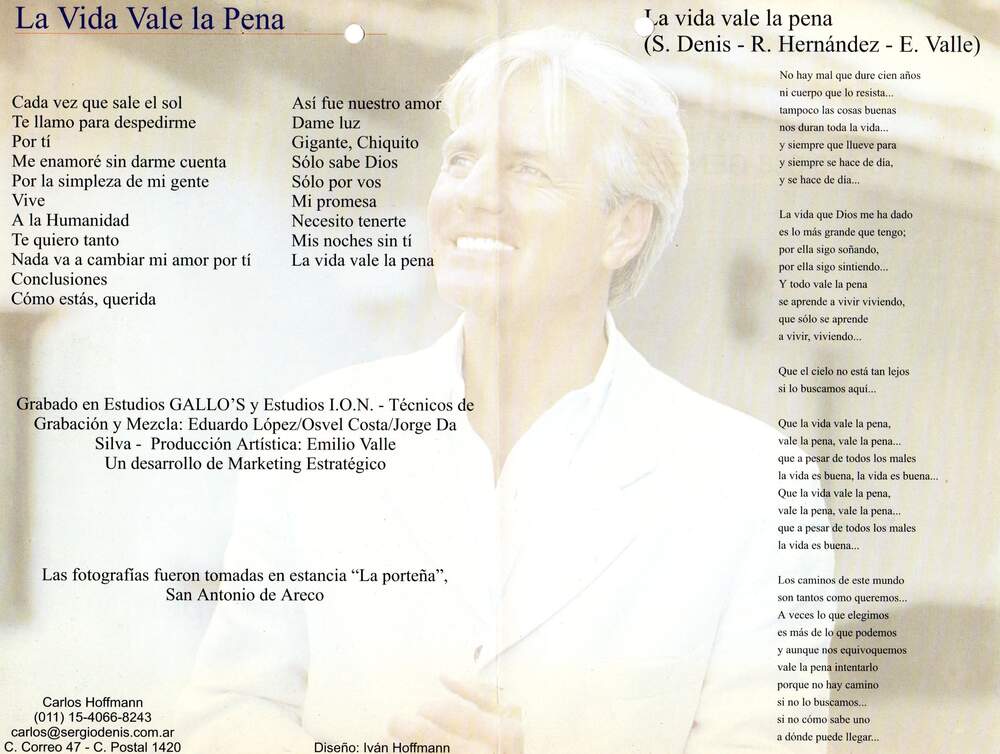 Sergio Denis La Vida Vale La Pena Letra