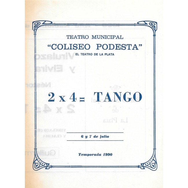 "2 x 4 = tango"