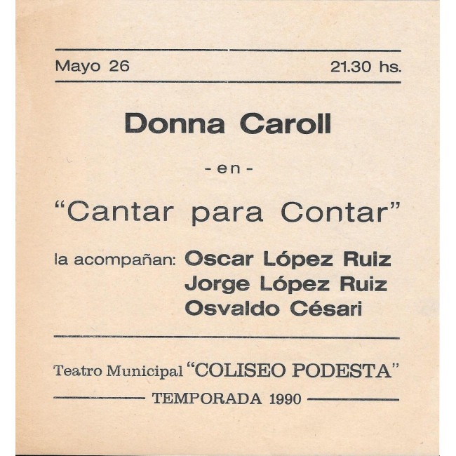 "Cantar para contar"
