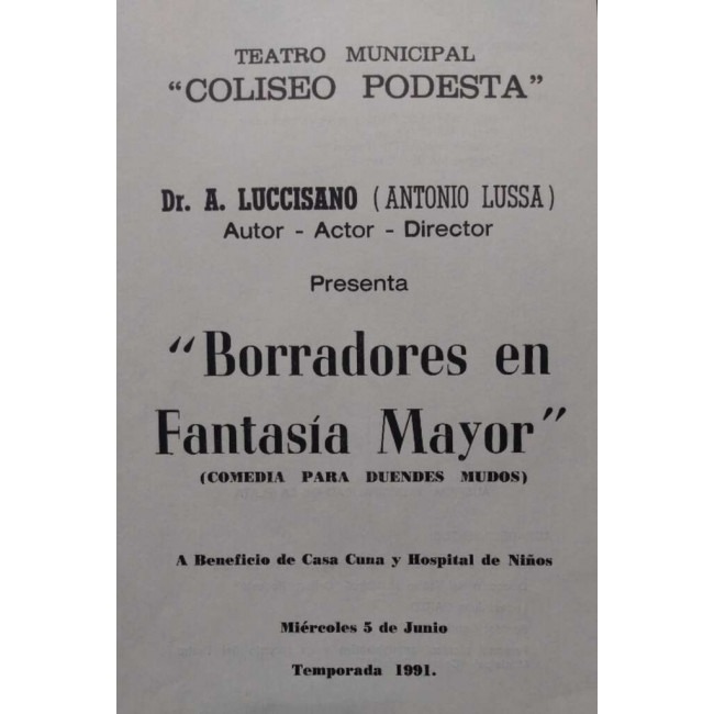 "Borradores en Fantasia Mayor"