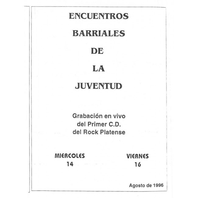 "Encuentros Barriales de la Juventud de Rock"