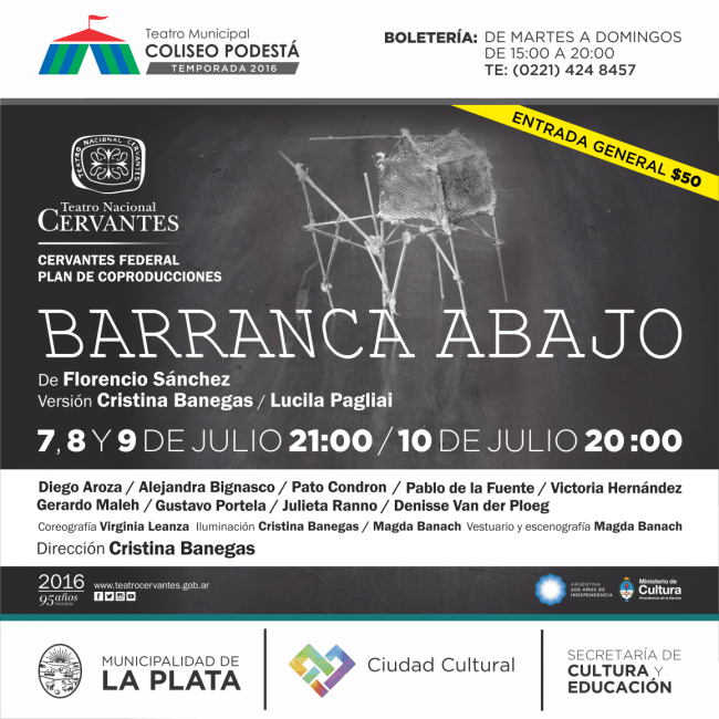 Barranca Abajo, coproducción con el Teatro Nacional Cervantes
