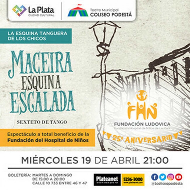 Función a beneficio Fundación Hospital de Niños. Maceira esquina Escalada