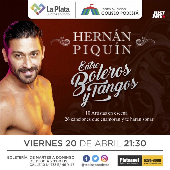 Entre boleros y tangos. Hernán Piquín