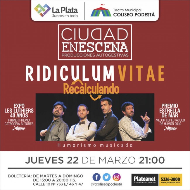 Ciclo Ciudad en Escena. Recalculando. Ridiculum Vitae