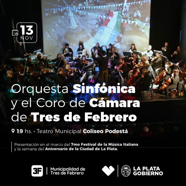 Orquesta Sinfónica y el Coro de Cámara de Tres de Febrero