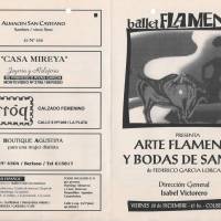 "Arte flamenco y Bodas y sangre"