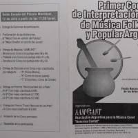 Primer Concurso de Interpretacion Coral Musica Folklórica y Popular Argentina