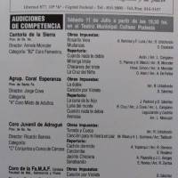Primer Concurso de Interpretacion Coral Musica Folklórica y Popular Argentina