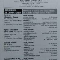 Primer Concurso de Interpretacion Coral Musica Folklórica y Popular Argentina