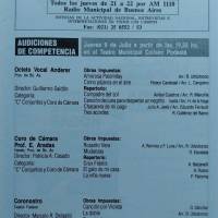 Primer Concurso de Interpretacion Coral Musica Folklórica y Popular Argentina