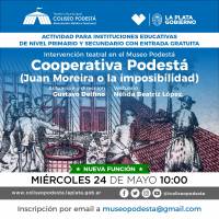 Nueva función gratuita de “Cooperativa Podestá (Juan Moreira o la imposibilidad)” para escuelas de la ciudad
